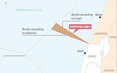 Strittige Seegrenze zwischen Israel und dem Libanon.