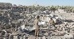 Saudischer Luftangriff auf Jemen.