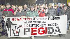 Ein Protest der PEGIDA.