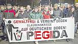 Ein Protest der PEGIDA.